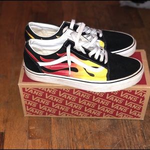 Vans Old Skool “Flames” Size 9